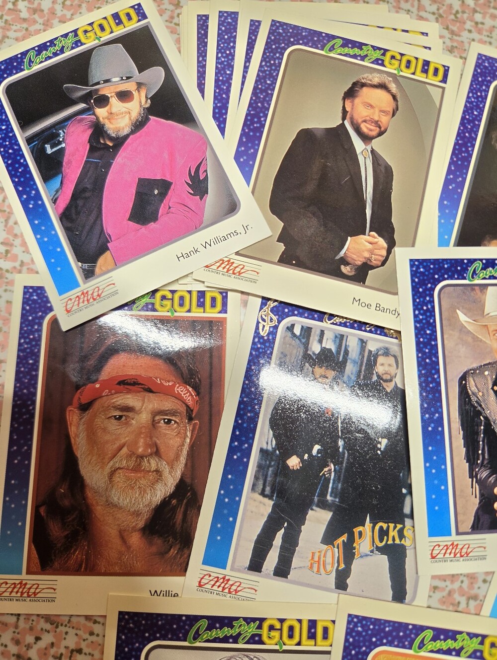 36 Vintage 1992 Country Gold CMA Trading Cards Lot Willie Nelson Hank Williams J